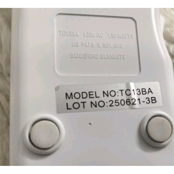 Bidderford Cannon Sealy TC13BA Electric Heated Blanket Controller Power 4-Prong - Picture 4 of 11